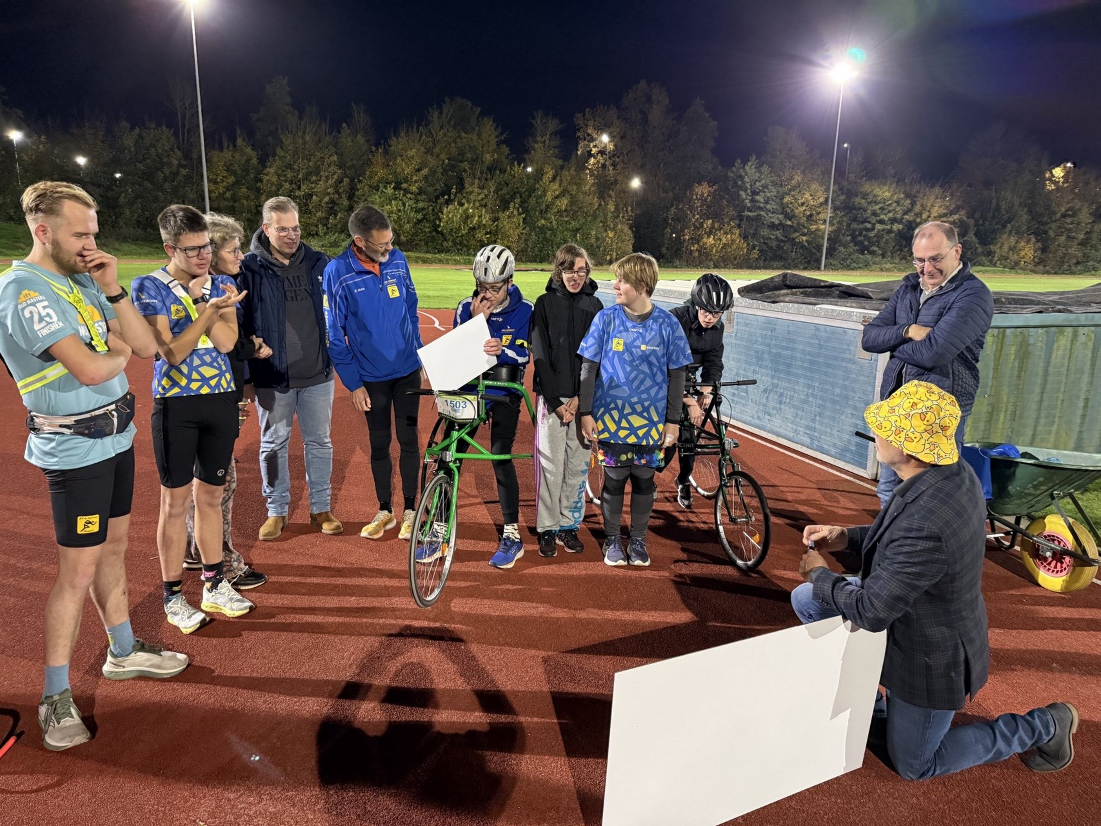 Uitreiking prijs G-sporters AV De sprinter 